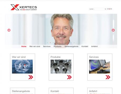 Screenshot XERTECS GmbH