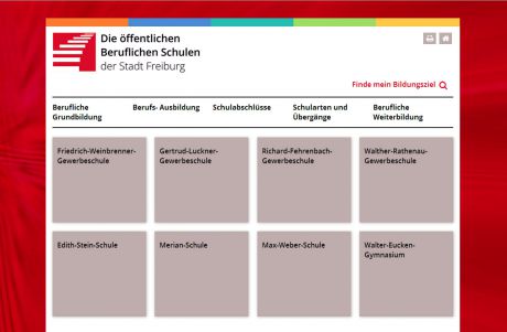 Screenshot Berufliche Schulen Freiburg