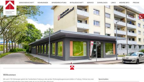 Screenshot Familienheim Freiburg