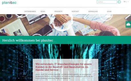 Screenshot planitec GmbH