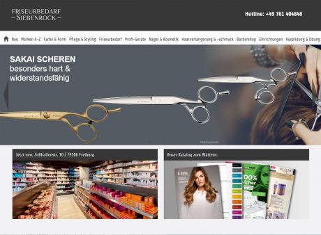 Screenshot Siebenrock Friseurbedarf