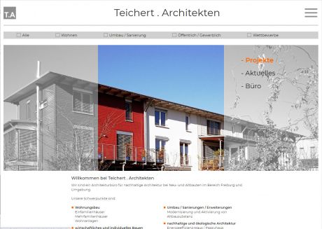 Screenshot Teichert . Architekten