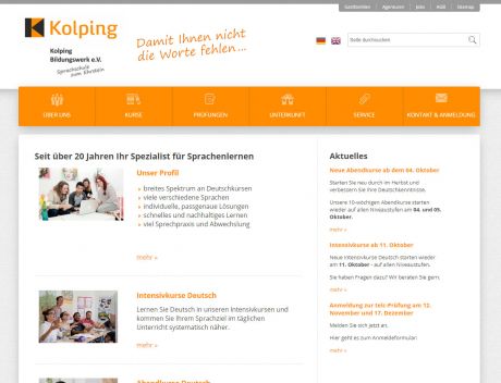 Screenshot Sprachschule zum Ehrstein 