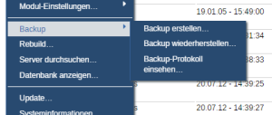 Backup per Mausklick erstellen