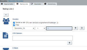 Newsletter-Modul: Versenden aus dem CMS heraus