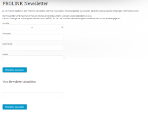Newsletter-Modul: An- und Abmeldung über die Webseite