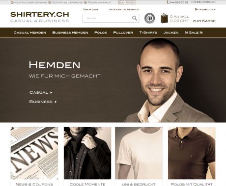 Screenshot shirtery.ch