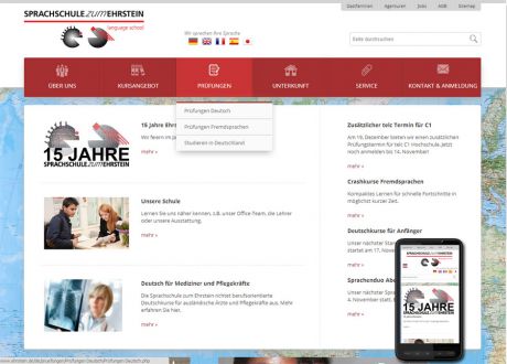 Screenshot Sprachschule zum Ehrstein